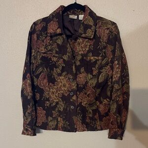 Erika Brown Floral Blazer